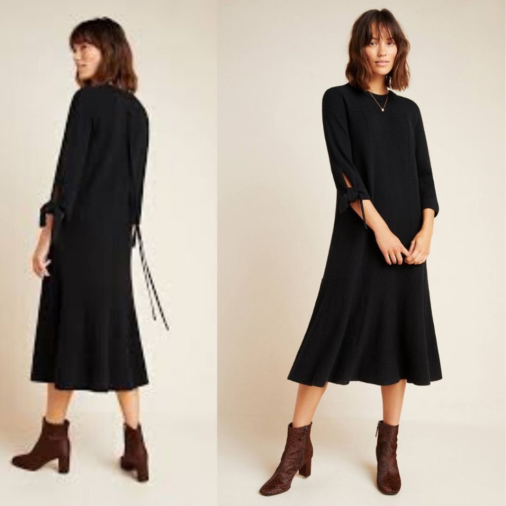 NWT Anthropologie Nan Seo 100% Cashmere Midi Dress